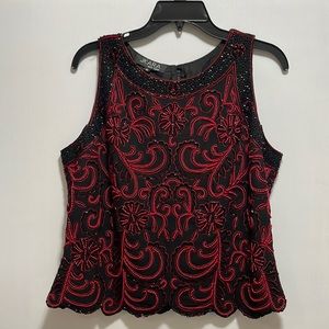 Sleeveless Beaded Top Size XL